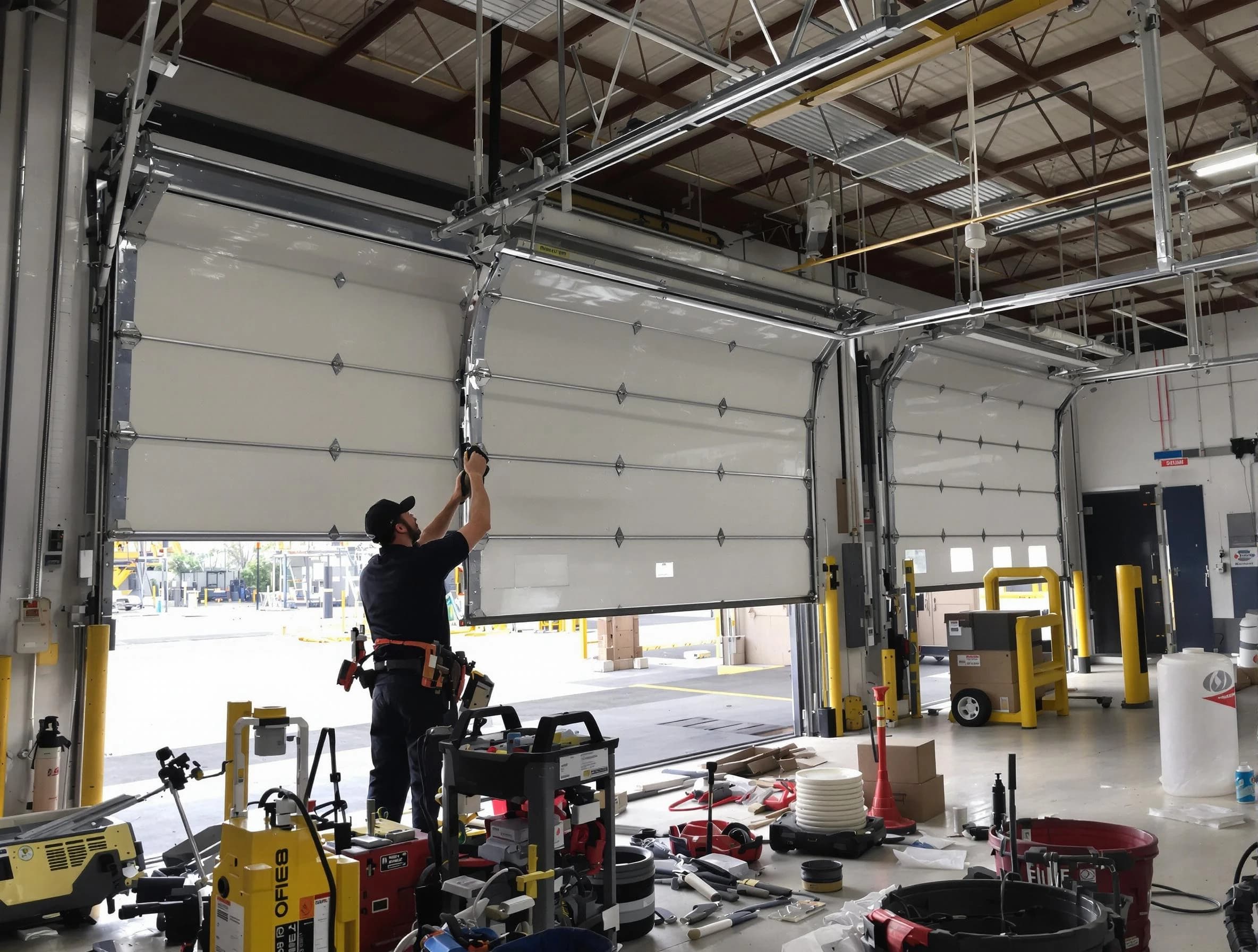 North Decatur Garage Door Repair technician performing commercial garage door repair in North Decatur