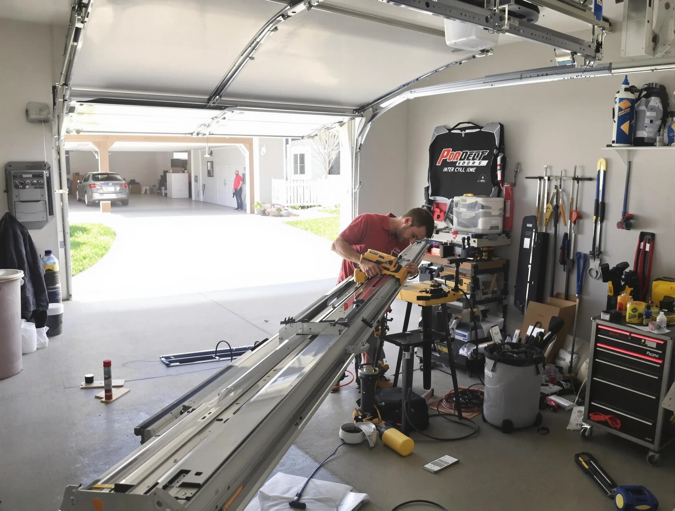 North Decatur Garage Door Repair expert performing track repair in North Decatur