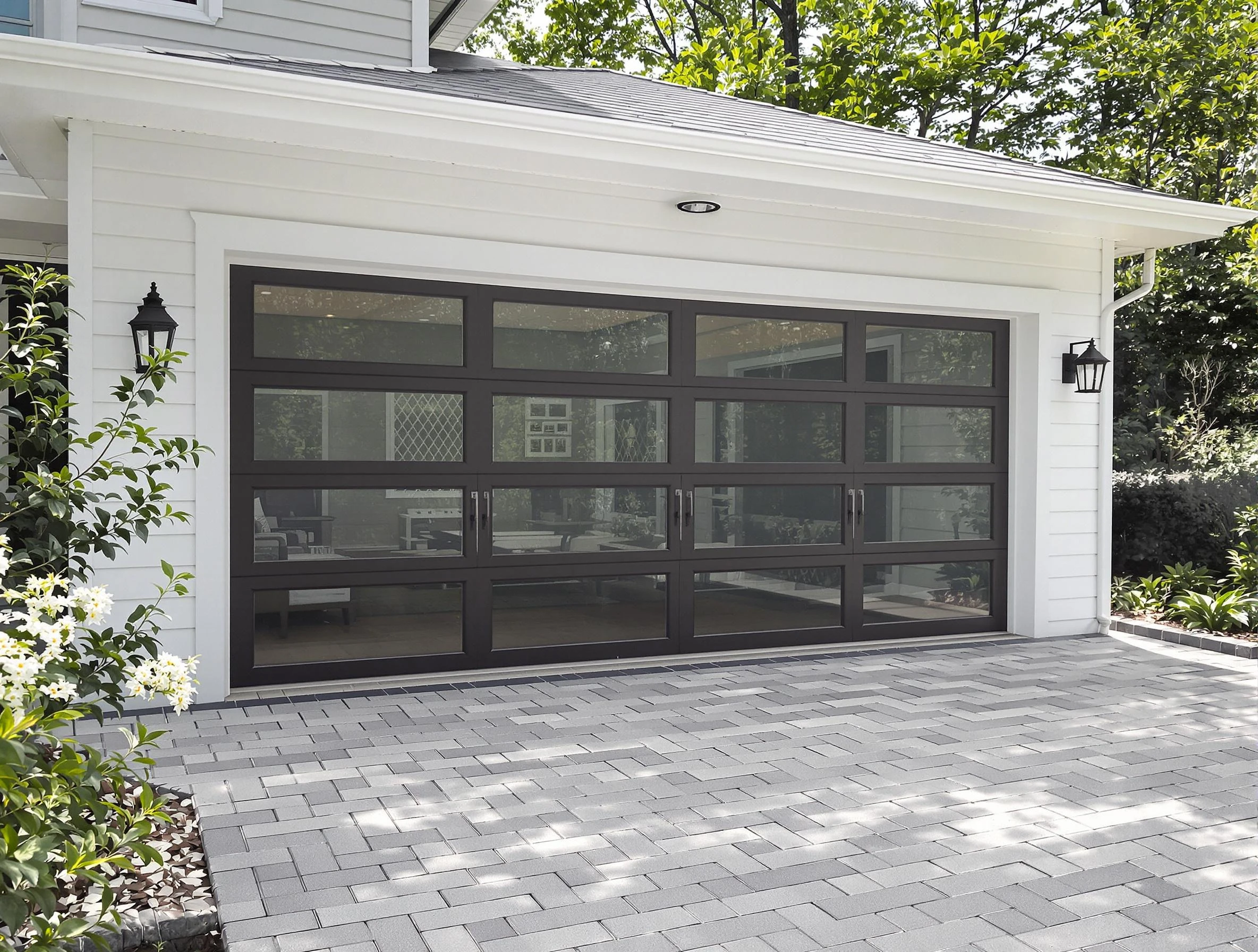North Decatur Garage Door Repair design specialist presenting custom garage door options to North Decatur homeowner